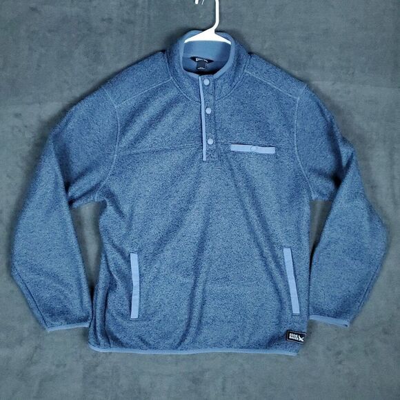 Eddie Bauer Other - Eddie Bauer Sweater Men’s XL Knit Pullover 1/4 Snap Mock Neck Blue